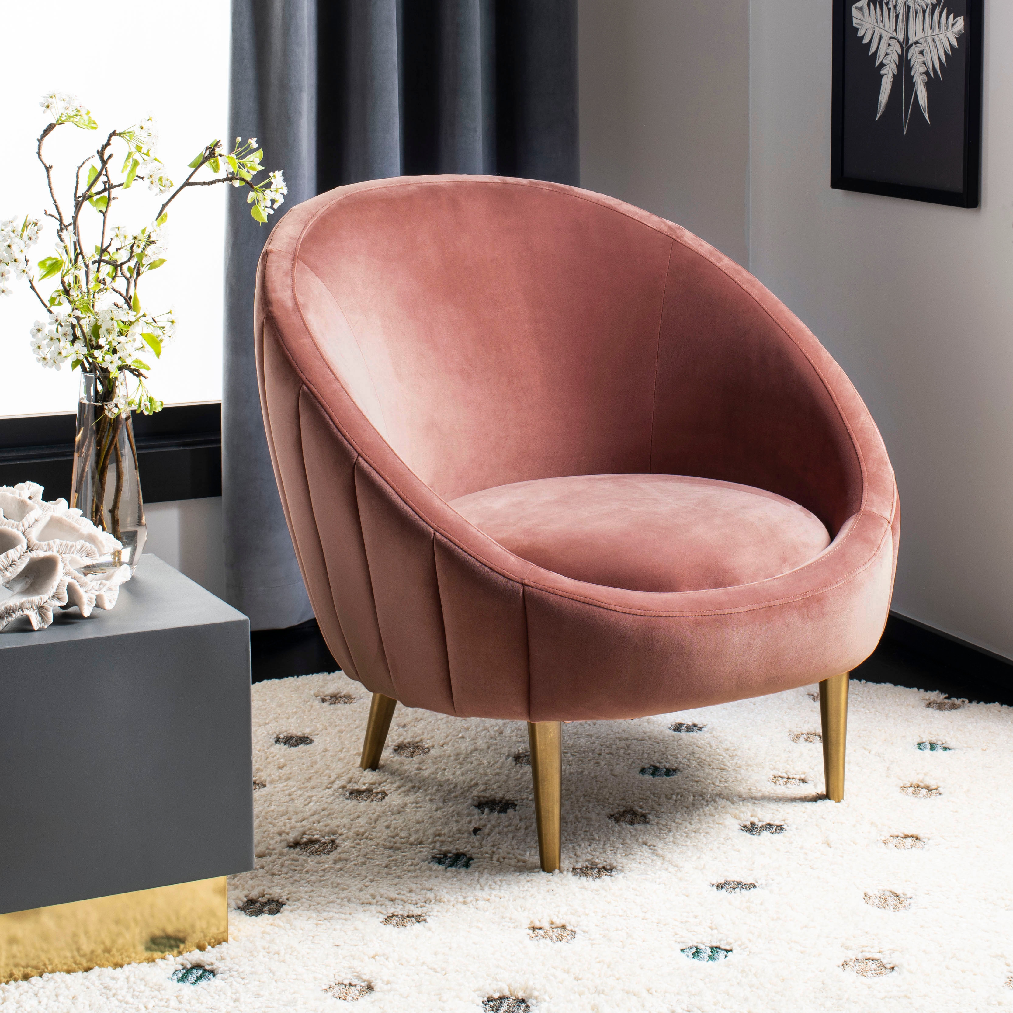 Velvet tub occasional tumbler armchair cheap