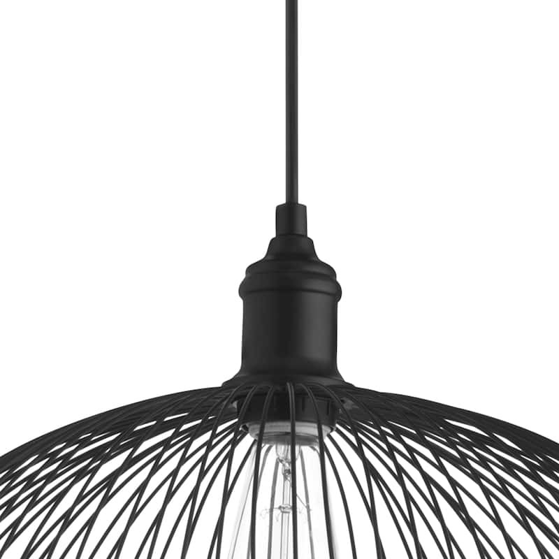 Sylvia River of Goods Metal Woven Curved Shade Double Hanging Pendant Light - 19.75" x 18.75" x 13.25/61.25"