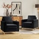 preview thumbnail 32 of 43, Ganymedes Modern Velvet Accent Arm Chair with Golden Legs by HULALA HOME BLACK