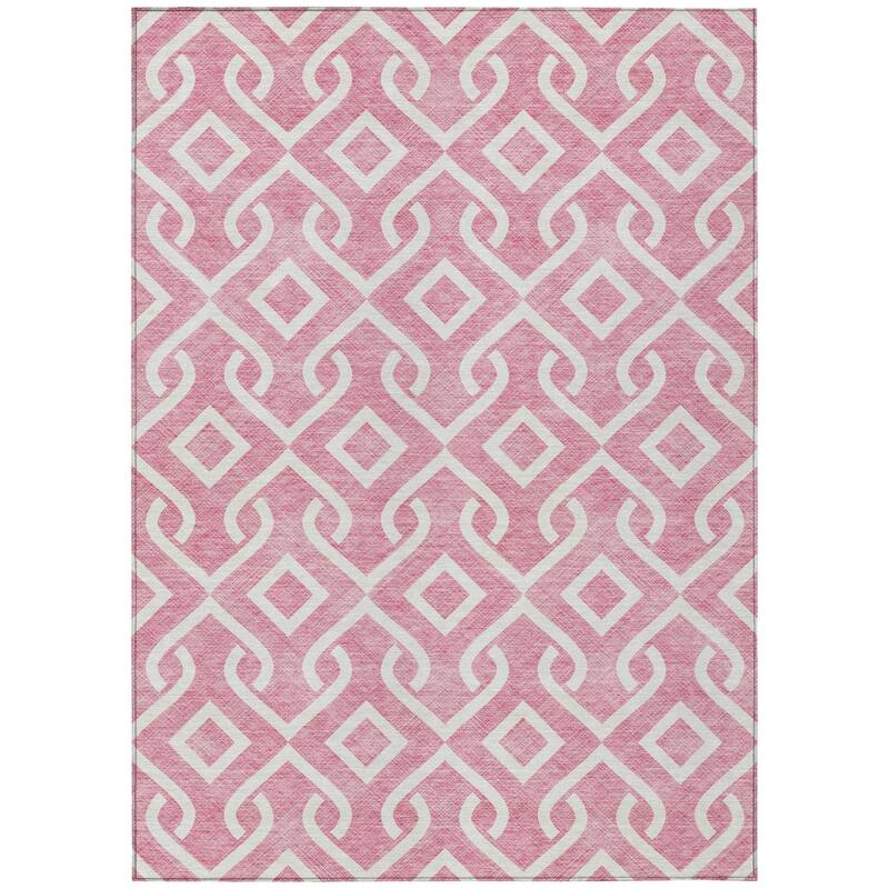 HomeRoots Geometric Transitional Rectangle Outdoor Rug