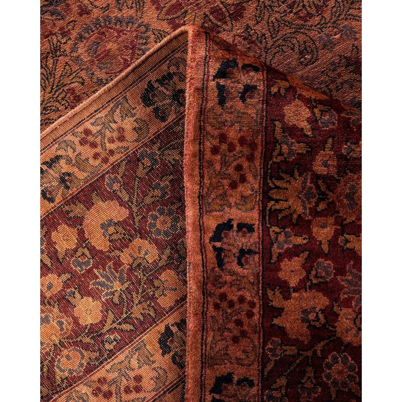 Overdyed, One-of-a-Kind Hand-Knotted Area Rug - Pink - 7' 10" x 10' 5"