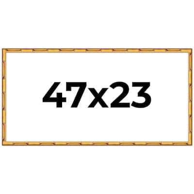 47x23 Frame Gold Bamboo Picture Frame Modern Photo Frame Includes UV Acrylic Shatter Guard Front Acid Free Foam Backing Board