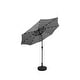 preview thumbnail 12 of 26, 9' Solar Lighted Patio Umbrella with Bronze Base Grey
