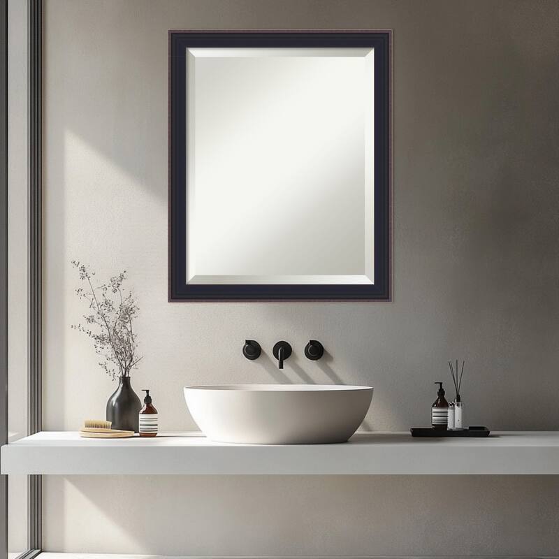 Havana Black Bronze Beveled Framed Bathroom Vanity Wall Mirror - Havana Black Bronze