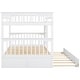 preview thumbnail 11 of 9, Full over Full Bunk Bed Frame w/Trundle-Convertible to 2 Platform Bedframe
