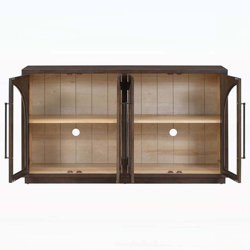 4-Door Sideboard Buffet Cabinet,for Multi-Purpose Use in Kitchen,Dining and Living Areas