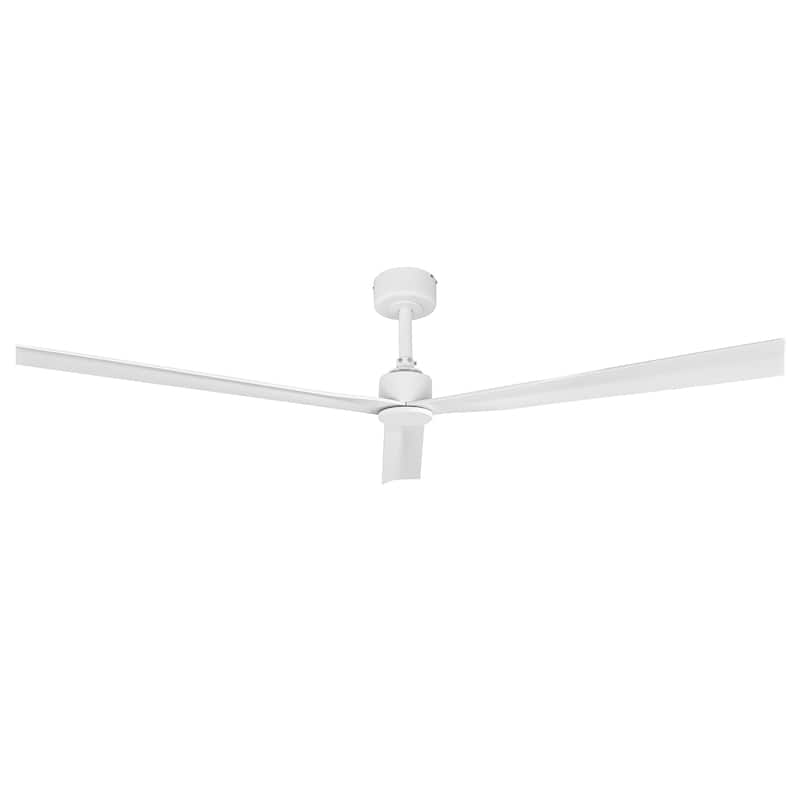 50" White Modern ABS 3-Blade Outdoor Ceiling Fan without Light