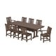 preview thumbnail 10 of 10, POLYWOOD Oxford 9-Piece Farmhouse Dining Set with Trestle Legs Mahogany