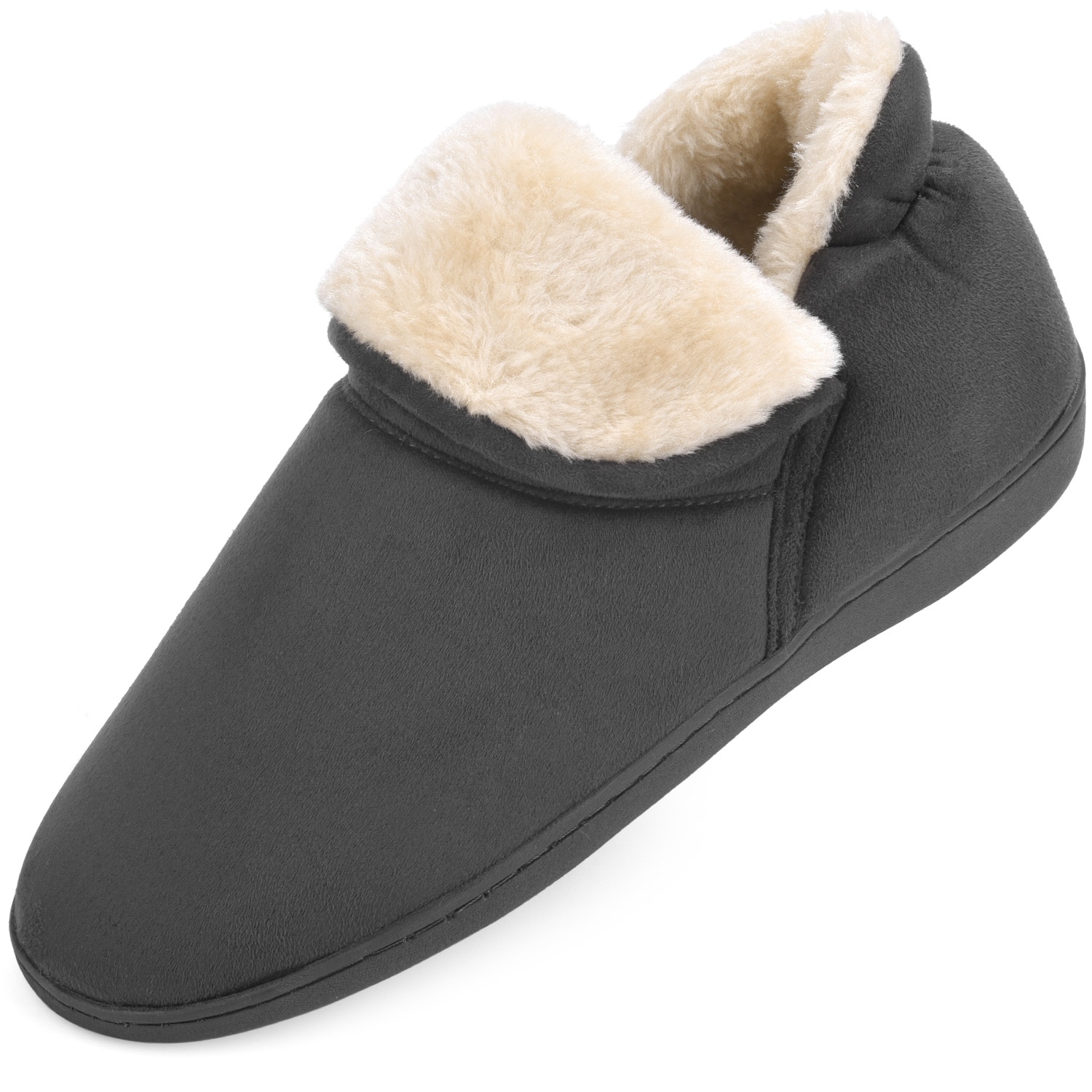 womens bootie slippers with rubber soles