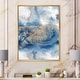 preview thumbnail 10 of 9, Designart "Abstract Classic Blue And Gold I" Modern Framed Canvas Wall Art Print 12 in. wide x 20 in. high - Gold