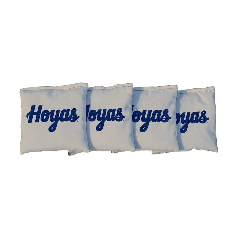 Georgetown Hoyas Gray Cornhole Bags - All-Weather Resin Filled