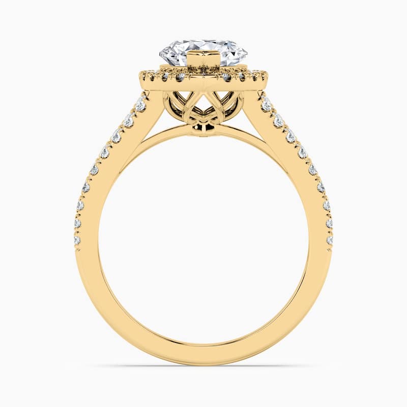 Auriya 14k Gold Marquise Lab Grown Halo Split-Shank Engagement Ring 1.00 to 5.00 ct. tw. (F-G, VS)