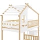 preview thumbnail 10 of 10, Playhouse Inspired Stairway Twin over Twin House Bunk Bed with Storage & Guards