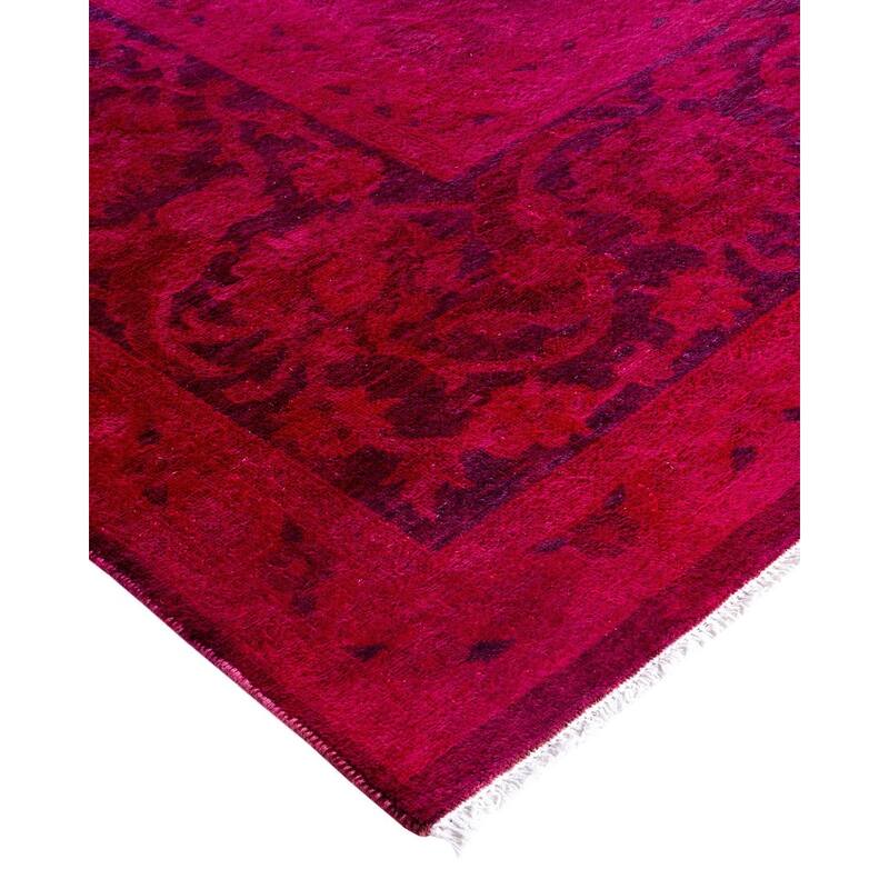 Contemporary Overdyed Wool Hand Knotted Area Rug - 9' 3" x 12' 3"