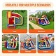 preview thumbnail 9 of 10, Inflatable Outdoor Trampoline Jumping Bouncer House with Blower Slide and Storage Bag - 131.1” x 133.1” x 90.6”