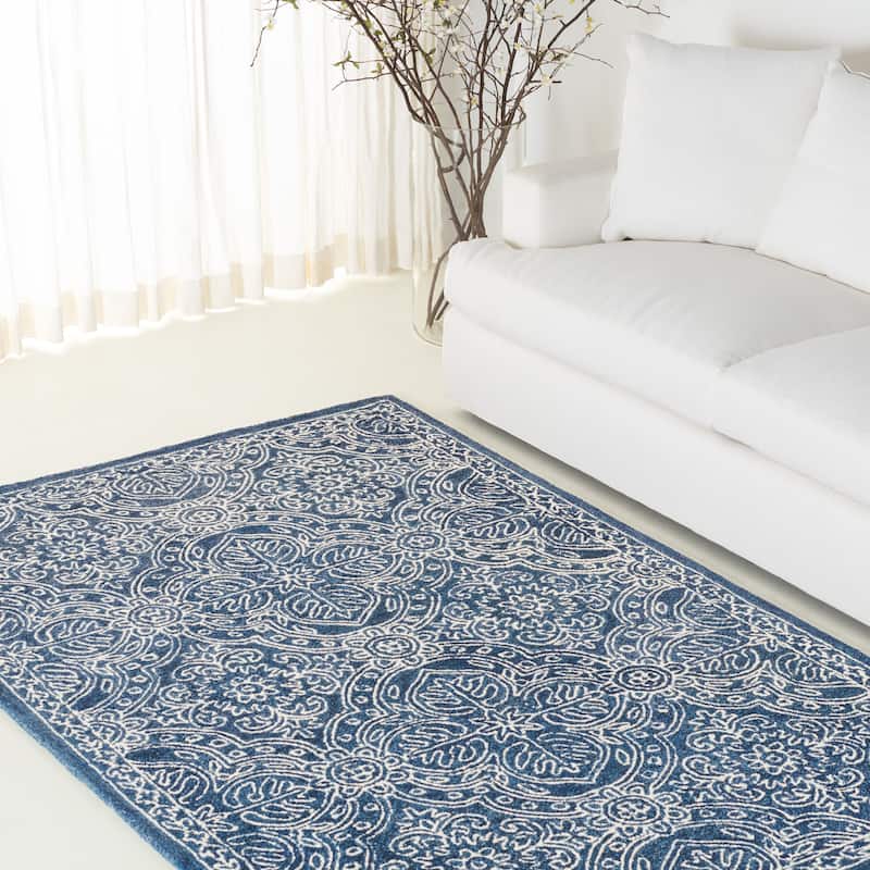 SAFAVIEH Handmade Bergama Andere Oriental Hand-spun Wool Rug - 2' x 3' - Red/Dark Beig