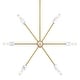 preview thumbnail 1 of 4, Designers Fountain D304C-8CH Star Dust 8 Light 28" Wide Sputnik Brushed Gold