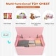 preview thumbnail 9 of 33, Costway Kids Toy Box Wooden Flip-top Storage Chest Bench W/ Cushion
