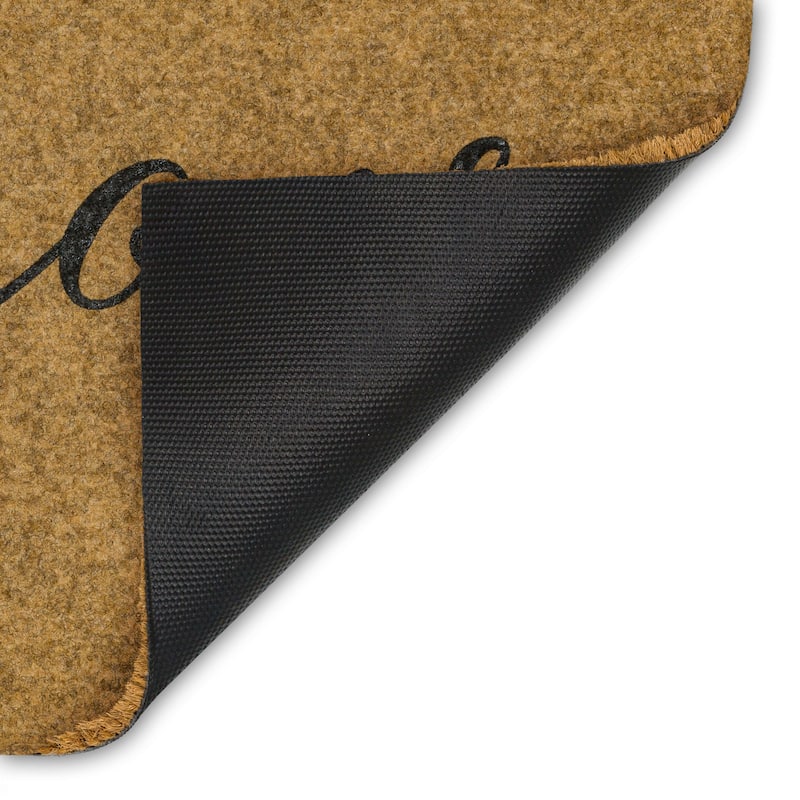 Mohawk Home Bonjour Script Natural 1' 6" X 2' 6" Door Mat