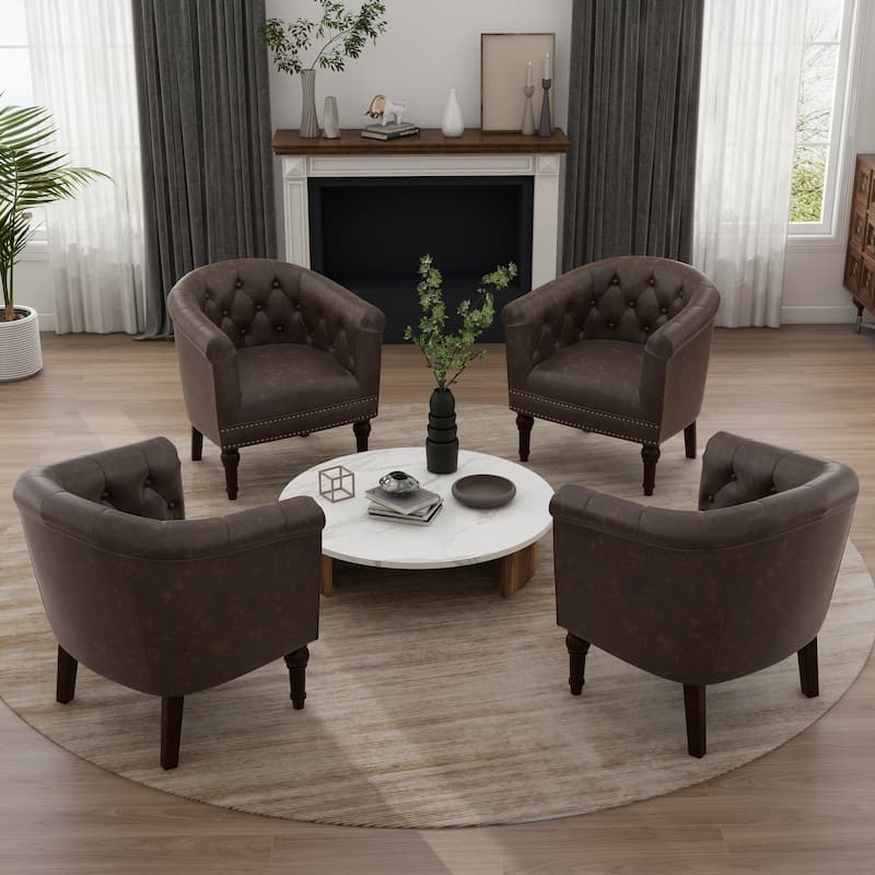 25 " Wide Tufted Accent Chair Armchair