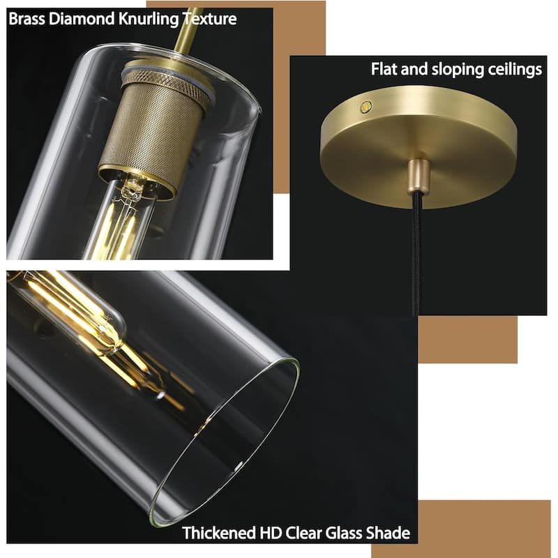 Modern pendant light brass island sink light brass glass hallway light