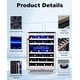 preview thumbnail 11 of 11, Luchar Wine Fridge 24 Inch, 46 Bottles Wine Fridge Cooler with Temperature Memory & Touchscreen Design