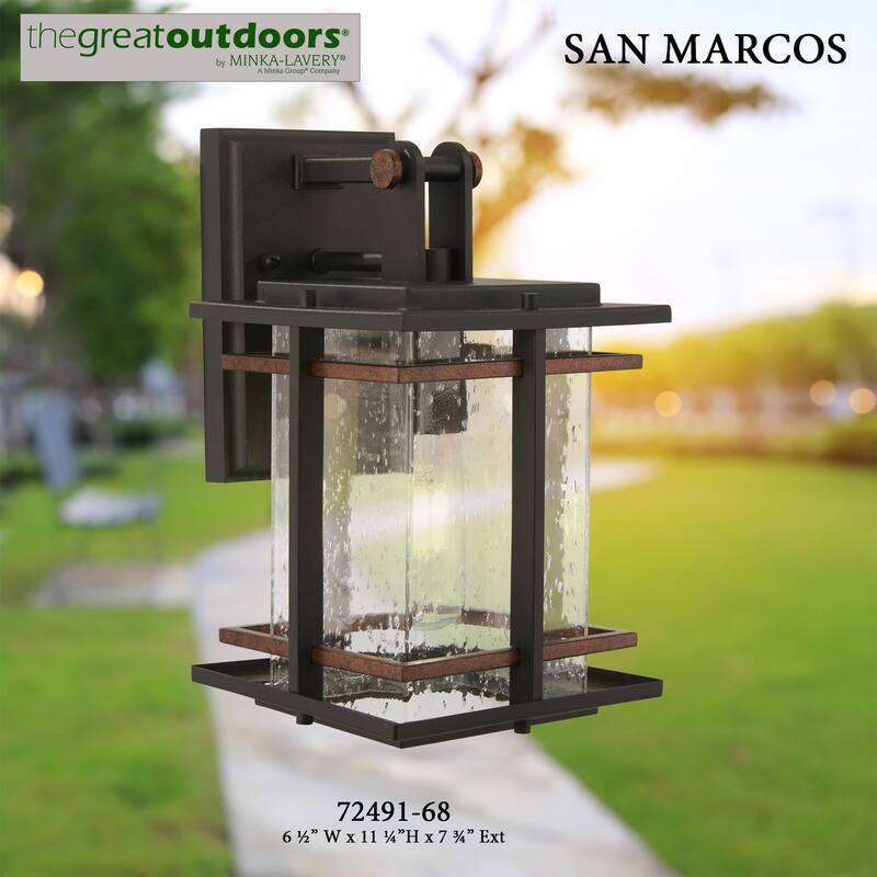 The Great Outdoors San Marcos Single Light 11-1/4" Tall Outdoor Wall