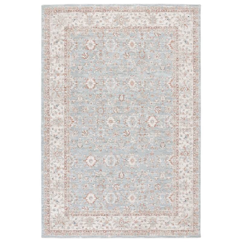 Lauren Ralph Lauren Eibhlis Traditional Rug - 6'7" Square - Blue/Rust