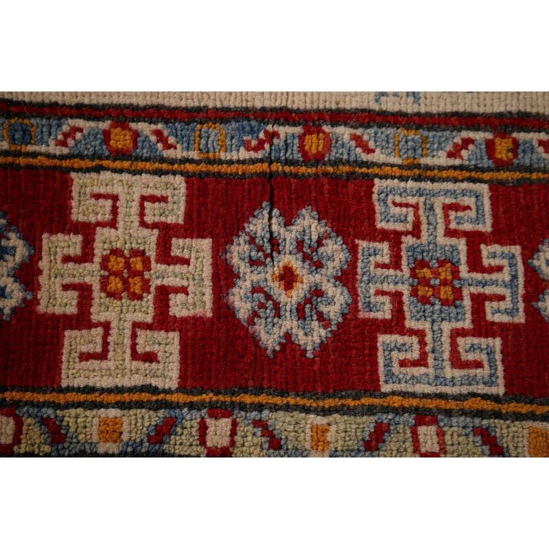 Kazak Runner Rug Handmade Wool Carpet - 2'10" x 16'3"