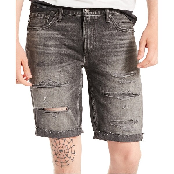 levi's black jean shorts mens