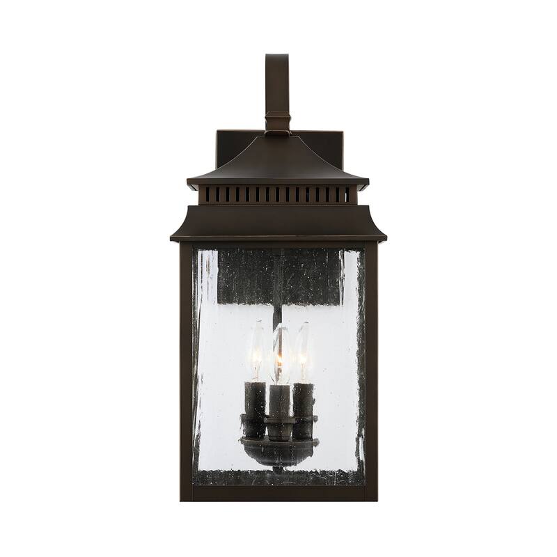 Sutter Creek Oiled Bronze Outdoor Wall Lantern w/ Antiqued Water Glass