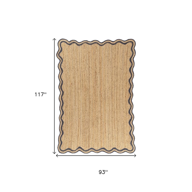 HomeRoots Solid Color Bohemian Rectangle Area Rug - 8' X 10'