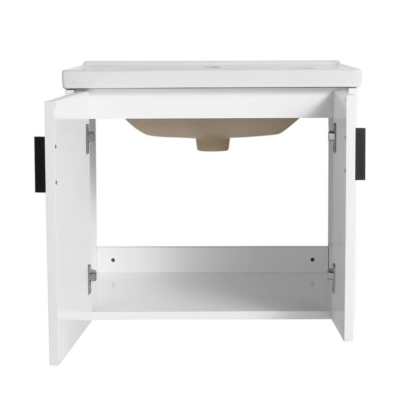 Bathroom Vanity With Sink In 24/28 Inch, Floating Bathroom Vanity With Soft Close Door