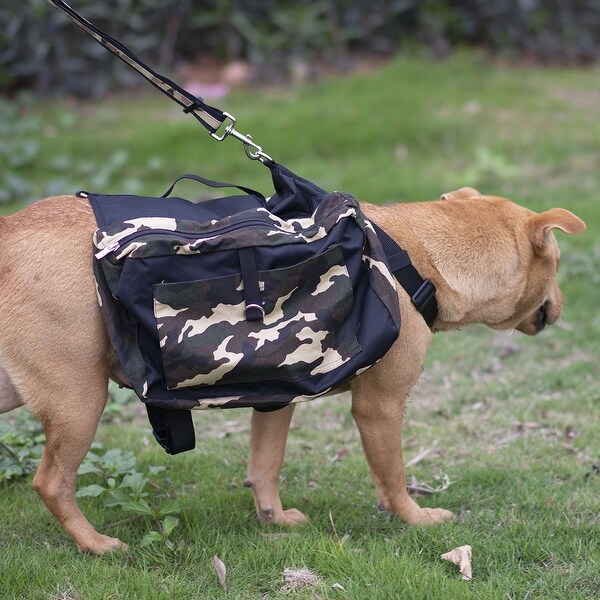 camo dog backpack