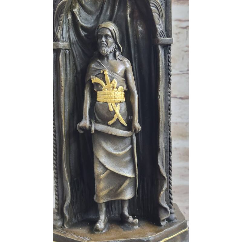 Peeping Ali Arabic Turkish Harem Bronze Statue Sculpture Figure By Franz Bergman 14 Inches X 8 Inches