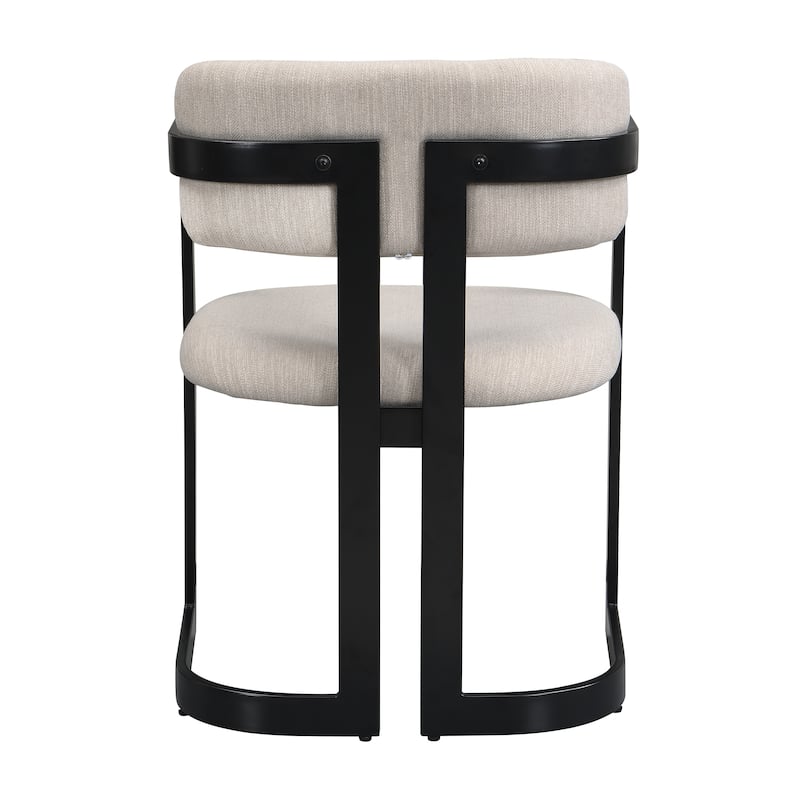 Upholstered Dining Chairs Set of 2, Fabric Armchairs