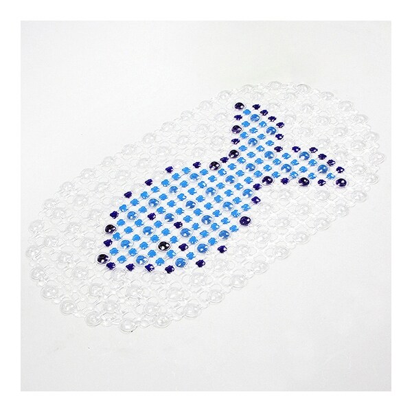 Transparent Antiskid Ground Floor Foot Mat - Aero blue