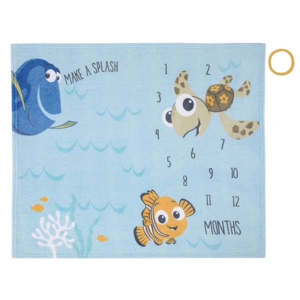 slide 2 of 5, Disney Finding Nemo Make a Splash Milestone Baby Blanket