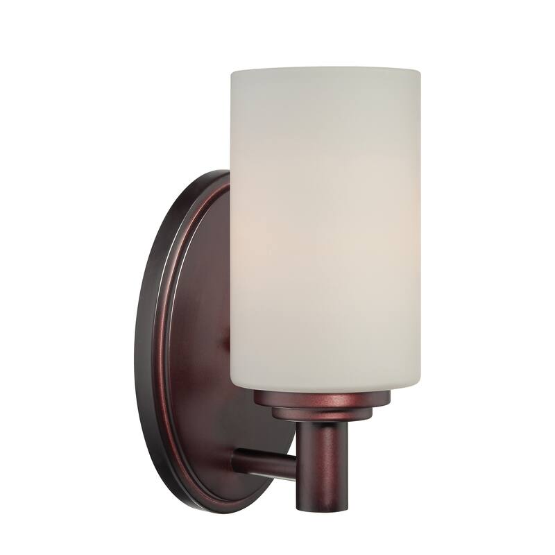 Pittman 9-inch High 1-Light Sconce in Brushed Nickel - 4.5 - Sienna Bronze