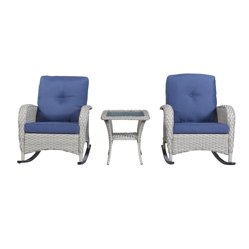 Gymojoy Outdoor Rocking Chairs Set of 2 Patio Furniture Sets