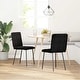 preview thumbnail 17 of 18, vidaXL Dining Chairs 2/4/6 pcs Black Velvet - 17.7" x 21.3" x 32.7"