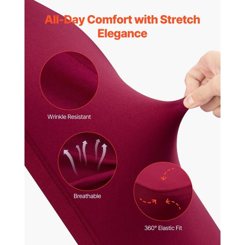 50-Pack Polyester Spandex Stretch Chair Covers Wrinkle Resistant and Elastic Fit for Dining Chairs - 20.08” x 17.72” x 37.4”