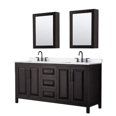 Wyndham Collection WCV252572D-QTZ-US3MED Daria 72" Free Standing