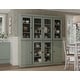 preview thumbnail 75 of 145, Palace Imports 100% Solid Wood Pantry Cabinet, Adjustable Shelves, 65" Wide, 71.5" Tall - 65" x 71.5" Sage - 6 Clear Glass-2 Solid