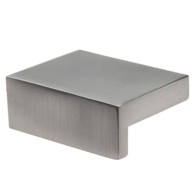 GlideRite 1-1/2 in. Rectangle Finger Pull Knobs, Satin Nickel (10-Pk) - Satin Nickel