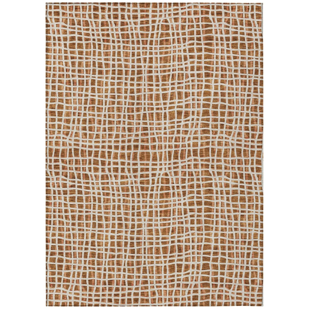 HomeRoots Striped Transitional Rectangle Outdoor Rug