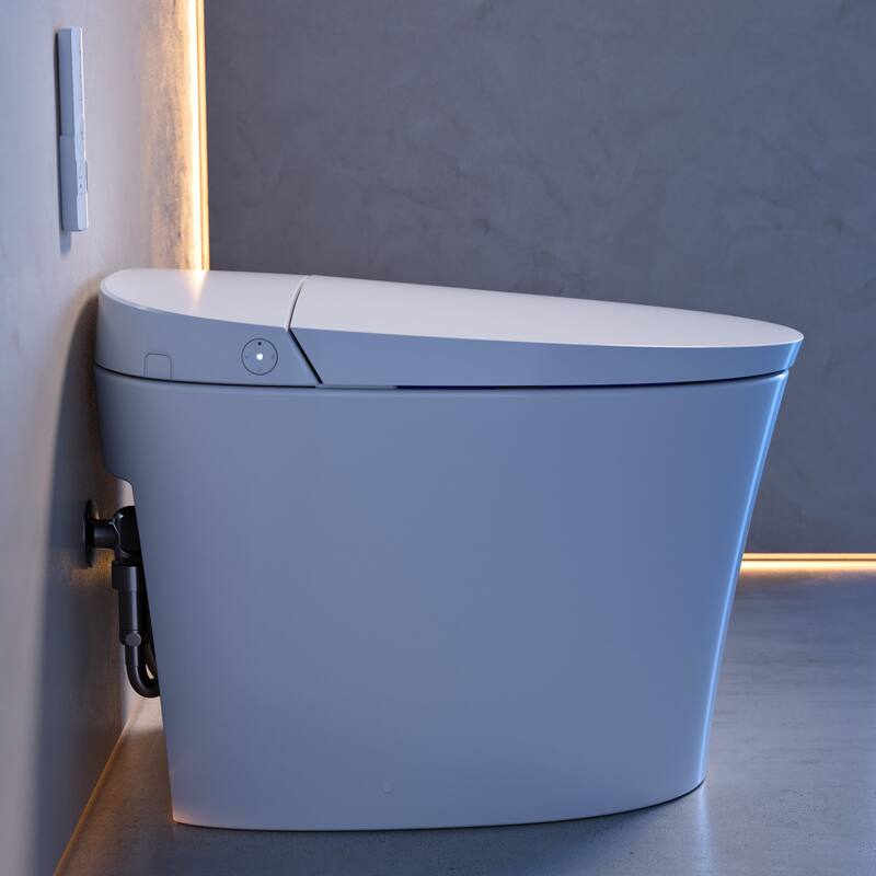 Viro V20 Smart Toilet 12" Rough-In ADA Height in White with Foam Shield, Integrated Tank, Auto Open/Close