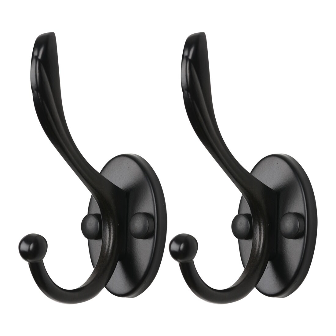 black coat and hat hooks