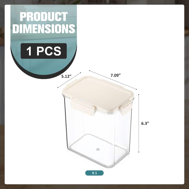 Sorbus Airtight Food Storage Container, Clear Stackable Canister for Pantry, Rice, Pasta, Cereal & Snacks