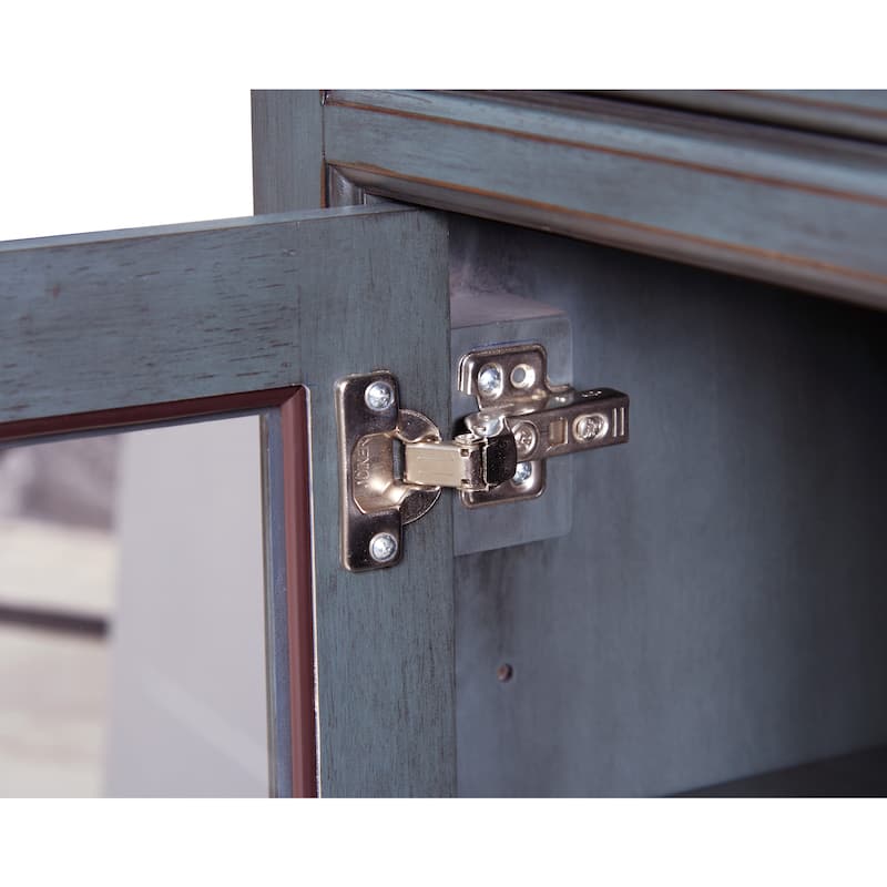 Bridgevine Home Americana Server, No Assembly Required, Corduroy Blue Finish